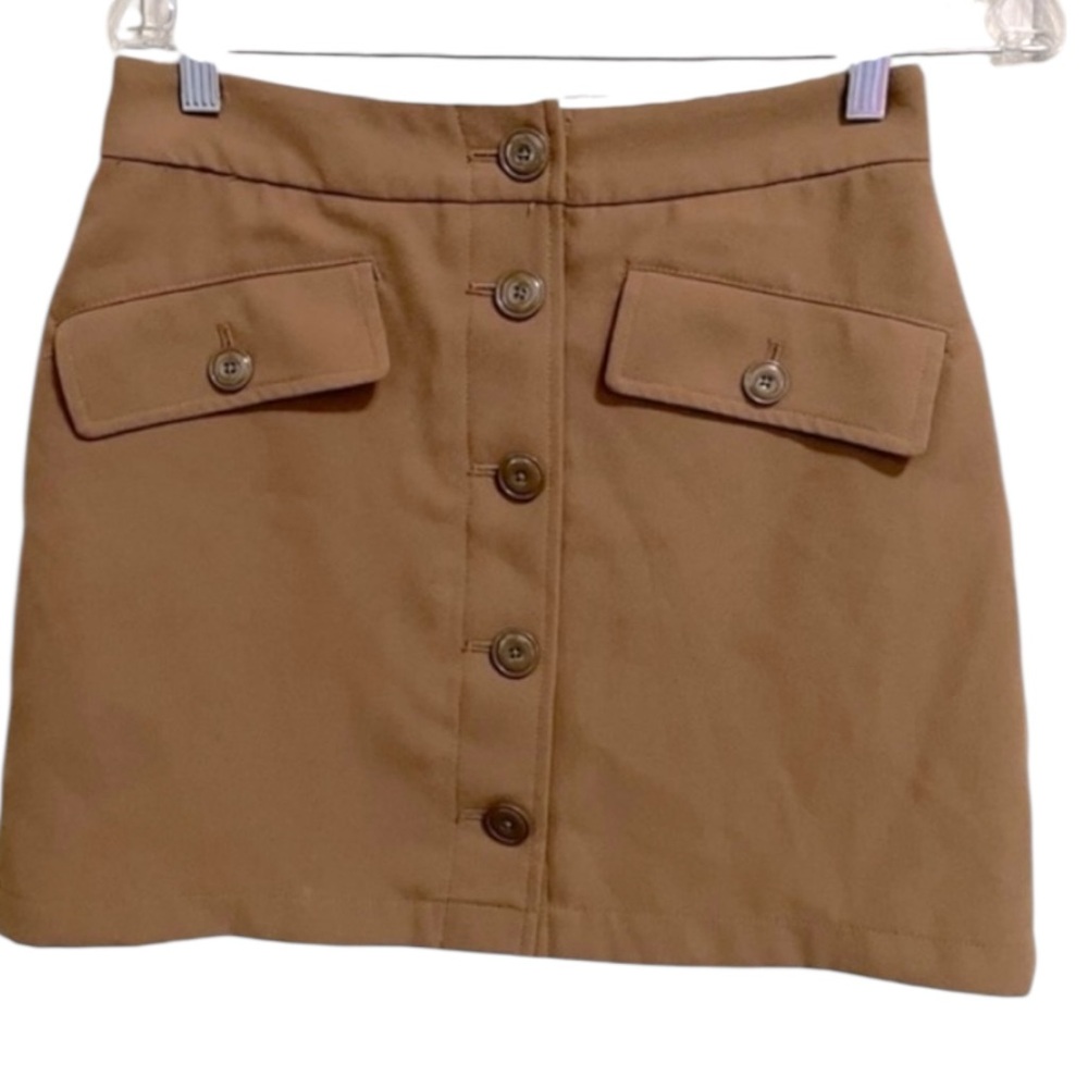 Aritzia Little Moon Freesia Button‎ up mini skirt Size 8 Academia School Fall - Picture 2 of 7